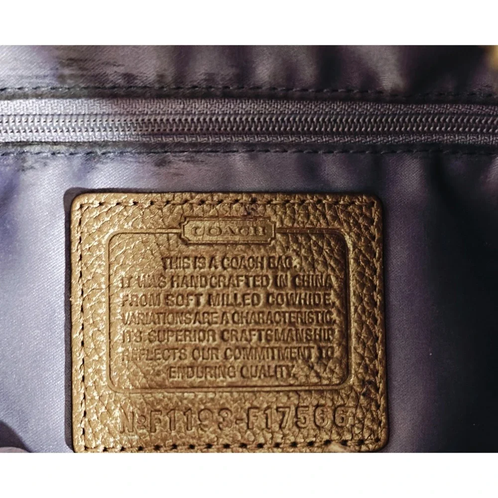 Coach Alexandra Tote/Shoulder Bag Bronze Leather Pre-owned